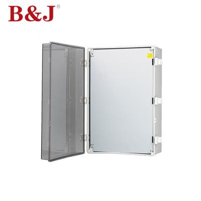 China Standard size plastic transparent door ABS or PC electrical enclosure 500*400*200 mm junction box with inner door for sale