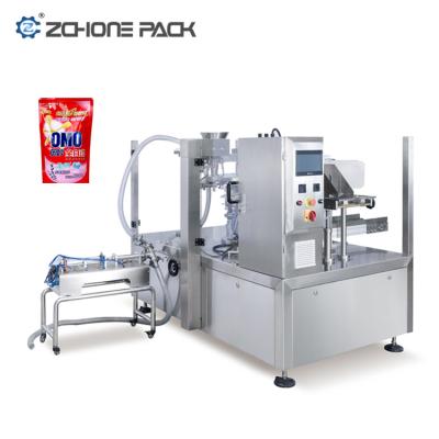 China Automatic Beverage Premade Rotary Pouch Detergent Liquid Packaging Machine for sale