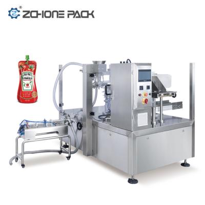 China High Speed ​​Full Automatic Beverage Doypack Spout Package Tomato Sauce Pouch Liquid Packing Machine for sale