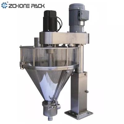 China Semi-automatic food powder filling machine with weighing, auger filler for spice, milk powder for sale