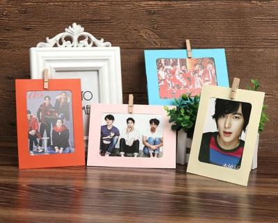 China 6inch different colorful paper photo frame wholesale customized design for sale