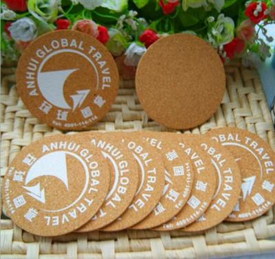 China Square waterproofing mdf cork coaster custom logo printing wooden coaster for sale