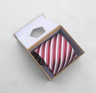 China Square shape custom printed luxury paper packaging necktie gift box with window and color customized for sale