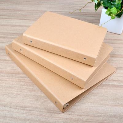 China Craft paper file folder with ring binded A6,A5,A4 size available for sale