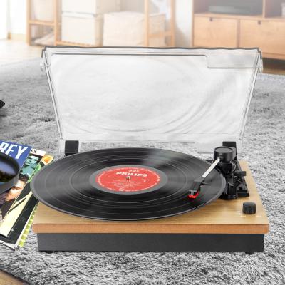 China High-Fidelity High-Fidelity Home Audio Player Turntable Phonograph Suitcase Record Player with 3-Speed ​​Belt-Driven Earphone Jack for sale