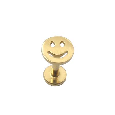 China FASHIONABLE ASTM G23 Titanium Body Jewelry Internally Threaded Labret Body Jewelry Lip Piercing Jewelry for sale