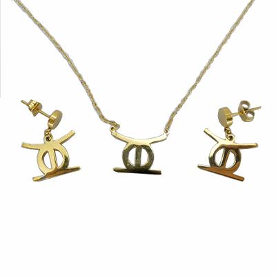 China Fashion Yingsheng Stainless Steel Fashion Design Jewelry Women's Gold Jewelry Set for sale