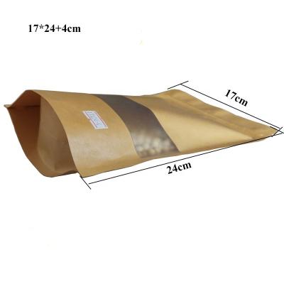 China Recycled Materials Empty Dry Biodegradable Packaging Bag With Clear Window Stand Up Zipper Pouch Food Bag for sale