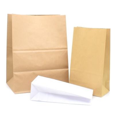 China Food Grade Natural Biodegradable Kraft Paper Pulp Bags For Bakery Cookies Treats Snacks Sandwiches POP Corn for sale