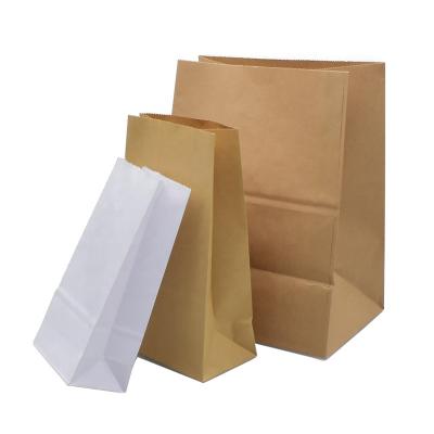 China Customized Printing Information Fruit Preservation Vegetable Food Bread Square Storage Kraft Paper Packaging Bag for sale