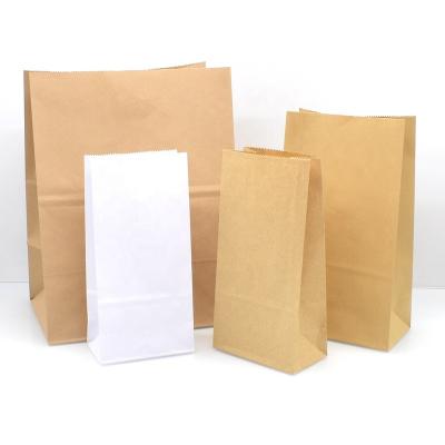 China Hot Selling Recycled Oilproof Kraft Materials Flat Square Bottom Eco - Friendly Bags For Dry Food for sale