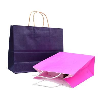 China Custom Printed Biodegradable Logo Colorful Paper Bag For Jewelry Apparel Shopping Retail Packaging With Handle Kraft Paper Bag for sale