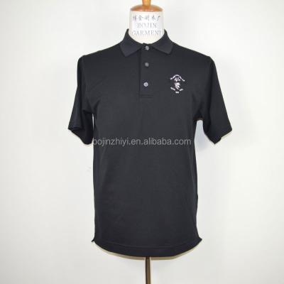 China Breathable China Factory Custom Black Polo T-shit With Embroidery Printing Sublimation for sale