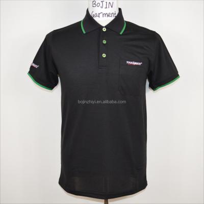 China Anti-pilling collar and slap striped polo shirt embroidery for sale