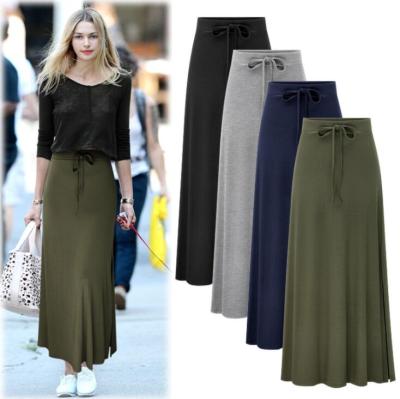 China 2021 New Arrival Breathable High Waist Wrap Skirts 4XL 5XL 6XL Plus Size Skirt Women's Lace-up Long Skirts for sale