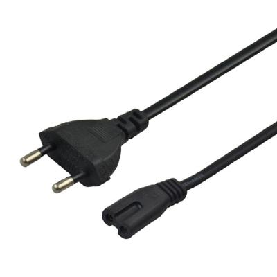 Cina 6.8mm O.D EU AC Power Cord 2 Pin Laptop Power Cable 2mtrs con conduttore di rame in vendita