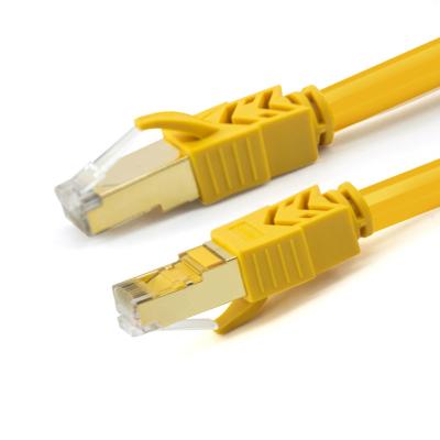 China Gelb Ethernet Cat 8 Patch Cord 1m - 15mtrs Runde Form für die Instrumentierung zu verkaufen