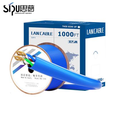 China Cat5e 1000 pies UTP FTP SFTP Cable LAN Ethernet de red de cobre puro 24AWG en venta