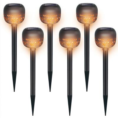 China Outdoor Decoration Lighting Garden Solar Rechargeable Led Flame Garden Lights for sale