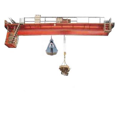 China 10 Ton Double Beam Remote Control Bridge Crane Grab and EOT or E. Magnetic O.T Crane for sale