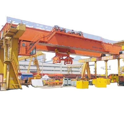 China Bridge Crane Top Quality High Technical 5 Tons Double Girders Hook and Grab Multifunctional Bridge Traveling Crane for sale