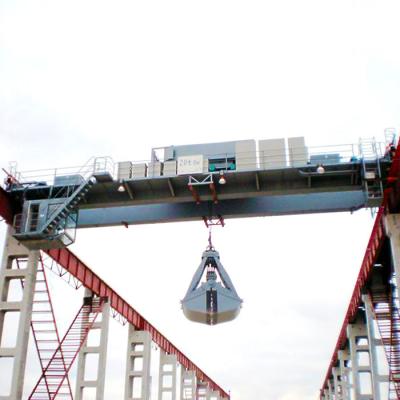 China Bridge Crane High Quality Double Girder Aerial Bridge Hook and Electric Traveling Grab Crane for sale