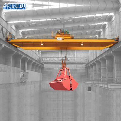 China Best Quality 20t 50t 110t Bridge Crane EOT QZ Crane Grab Double Girder Overhead Crane With Anti-swing Function for sale