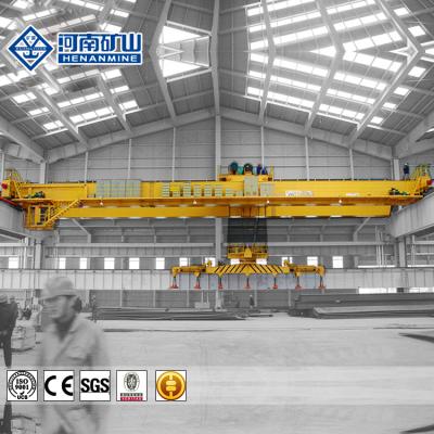 China 2020 High Quality 25 Ton QC Overhead Bridge Crane Magnet Crane Bridge Crane With Magnetic Chuck For Steel Factory for sale