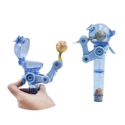 China Cartoon Toys 2020 Hot New Design Plastic Martian Robot Sucker Lollipop Holder Christmas Gift Candy Tube Toys Hand-pushed Super Fun for sale