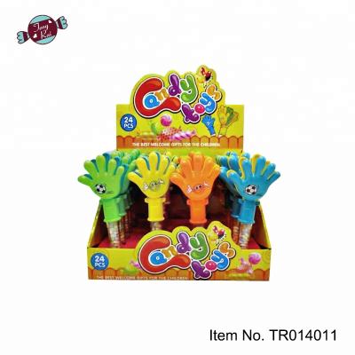 China Cartoon toys hand cartoon candy clapping toy with candy inside for sale