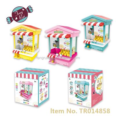 China Cartoon Toys 2018 New Product Electronic Mini Plastic Candy Grabber Machine-Roof Candy Toy Machine With Music (Manual) for sale