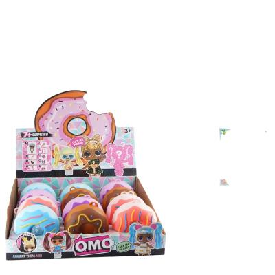 China Children surprise donuts box cartoon toys donuts box candy toys with candy from kids plastic donuts box with kids candy for sale