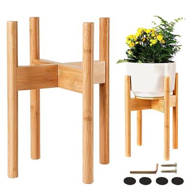 China Modern Adjustable Bamboo Wooden Plant Stand Indoor Pots - House Plant And Flower Planter Stand for sale