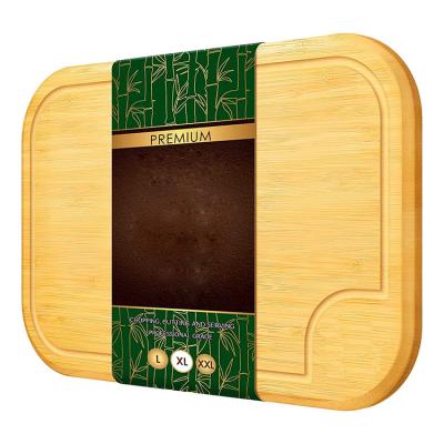 China Viable Extra Large Bamboo Cutting Boards for Kitchen Wood Choppers with Juice Groove for sale