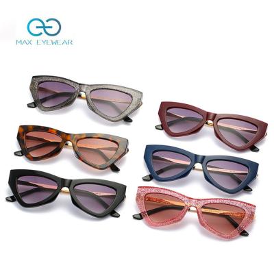 China Women De Sol Cat Eye Sunglasses 2021 Fashion Sunglasses New Arrival Sun Shield UV400 Fashion Sunglasses for sale