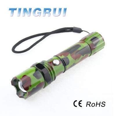 China Powerful Military Camouflage Blow Camping Tactical Police Flashlight for sale