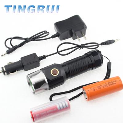 China Emergency High Power Highlight Torch Zoomable Flashlight for sale