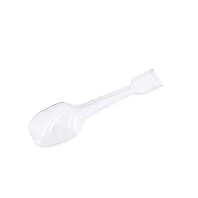 Cina Hot selling high quality clear plastic dessert spoon ice cream spoon kitchen table spoon small BBL-YCX-G-005 in vendita