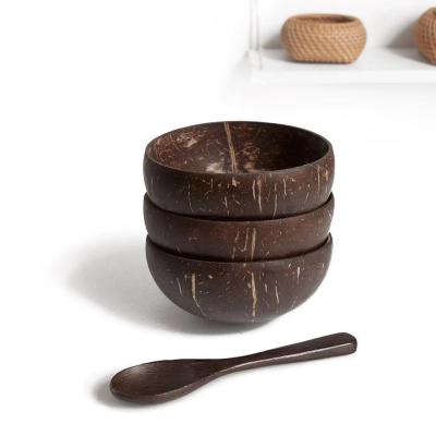 China Sustainable Natural Handmade Coconut Dried Fruit Dish Dessert Tableware Old Coconut Shell Bowl Coconut Shell Bowl en venta