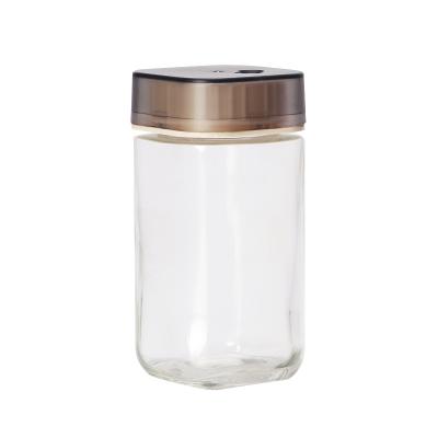 China New Viable Seasoning Glass Jar Containing Seasoning Pepper Salt Shaker Three-hole Square Condiment Coiler 100ml Te koop