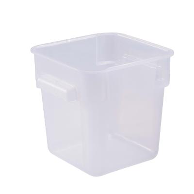 Κίνα Plastic Clear Square Bucket PP Fruit Storage Bento Box Packaging Takeaway Transparent Food Freshness Storage Bucket προς πώληση