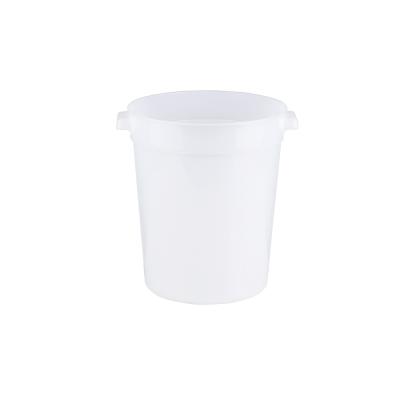 China Freshness Preservation Kitchen Tableware Restaurant Food Storage Ingredient Container PP Storage Bucket Plastic White Round Bucket Food Storage Bucket for sale