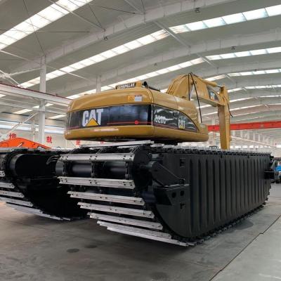 China Machinery Repair Shops Cat 320C Excavator Amphibious Swamp Buggy With Aluminum Track Shoes for sale