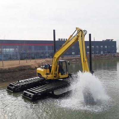 China Farms 15 Ton Amphibious Dredging Excavator With Hydraulic Sand Suction Pump for sale