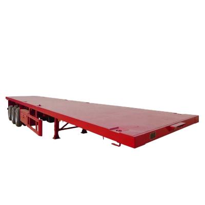 China China Manufacturer Truck Trailer 60 Ton Hydraulic Flatbed Container Trailer Production Truck for sale