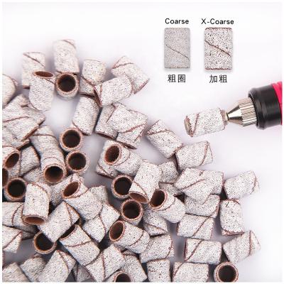 China 80# 120# 180# Sand Nail Drill Bits Sanding Head Polisher Sand Grinding Band For Electric Nail Machine for sale