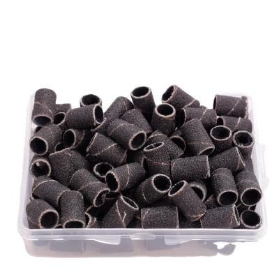 China Sand Nails Tools In Sandpaper Loop Box Purple Color Zebra Sanding Bands For Nail Drill Bit for sale