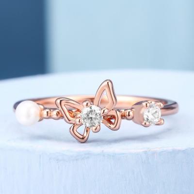 China Wholesale Hot Selling Trendy Chime Ring Butterfly Zircon Ring Fashion Jewelry Jewelry for sale