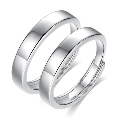 China TRENDY Couple Rings 925 Sterling Silver Fashion Wedding Jewelry for sale