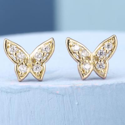 China TRENDY Butterfly Shape Rose Gold Plated Earrings For Women 2020 for sale